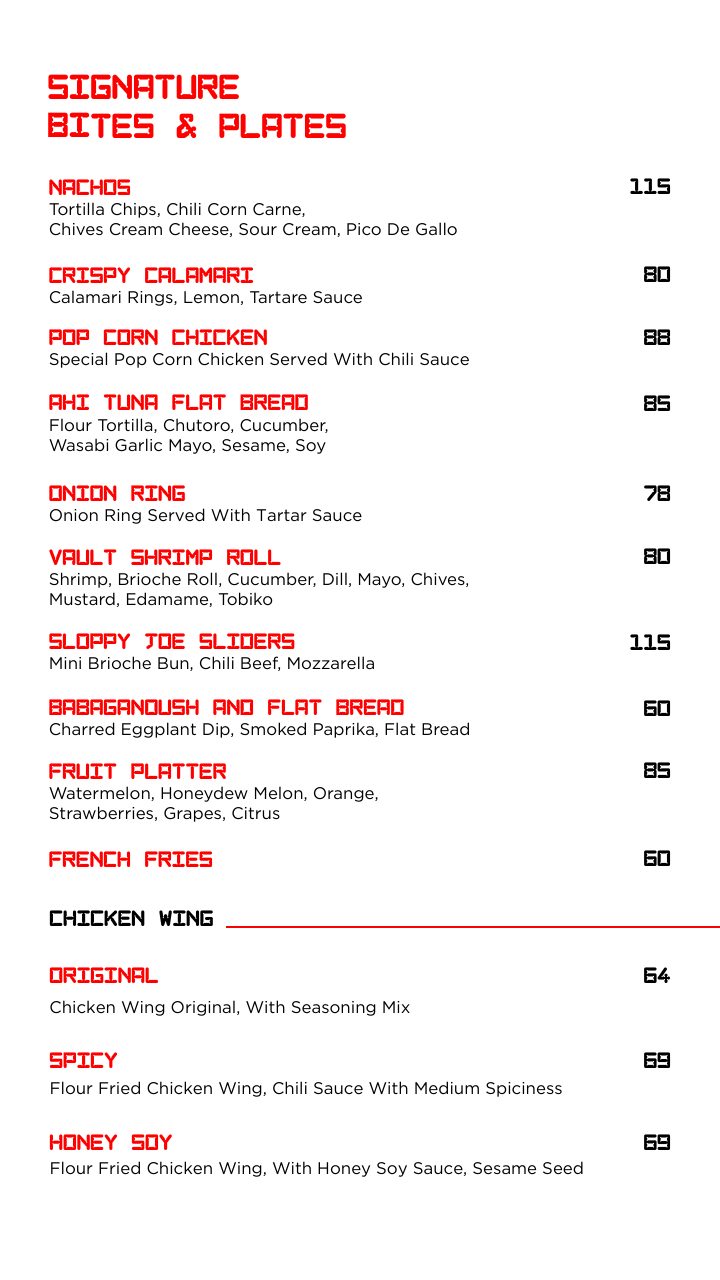 Vault Jakarta menu page 12